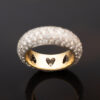 Diamond Bombe Ring in 18K White & Yellow Gold 18K white and yellow gold diamond bombe ring set with diamonds and featuring a rounded dual-tone design.