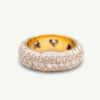 Diamond Bombe Ring in 18K White & Yellow Gold 18K white and yellow gold diamond bombe ring set with diamonds and featuring a rounded dual-tone design.